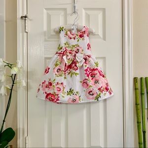 Pink and Violet White Floral Dress